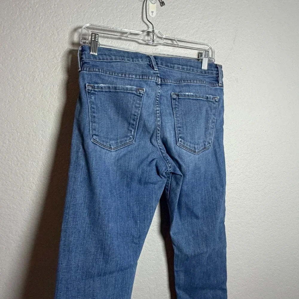 Frame Denim Le Garcon‎ Slim Boyfriend Jeans Blue Distressed LGJ403 Womens 27
